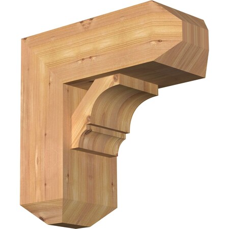 Ekena Millwork Balboa Craftsman Smooth Bracket w/ Offset Brace, Western Red Cedar, 7 1/2"W x 18"D x 18"H BKT0806X18X18BOA04SWR